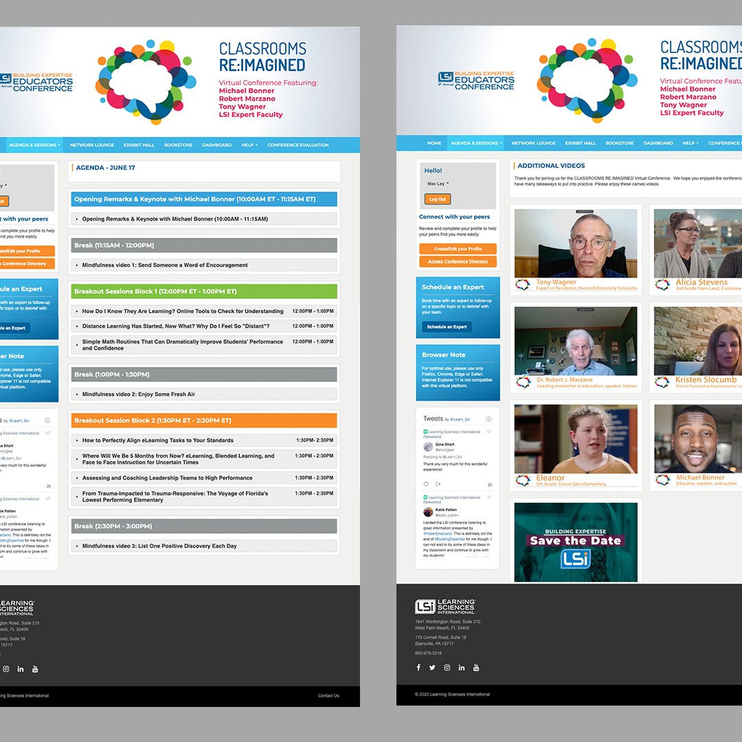 Building Expertise Event Site: Sessions